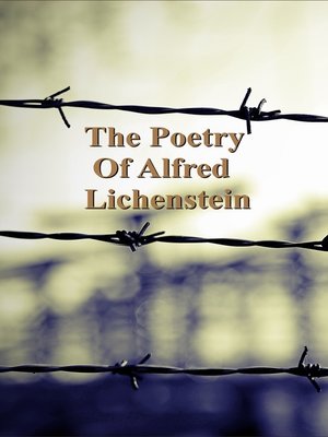 cover image of The Poetry of Alfred Lichenstein